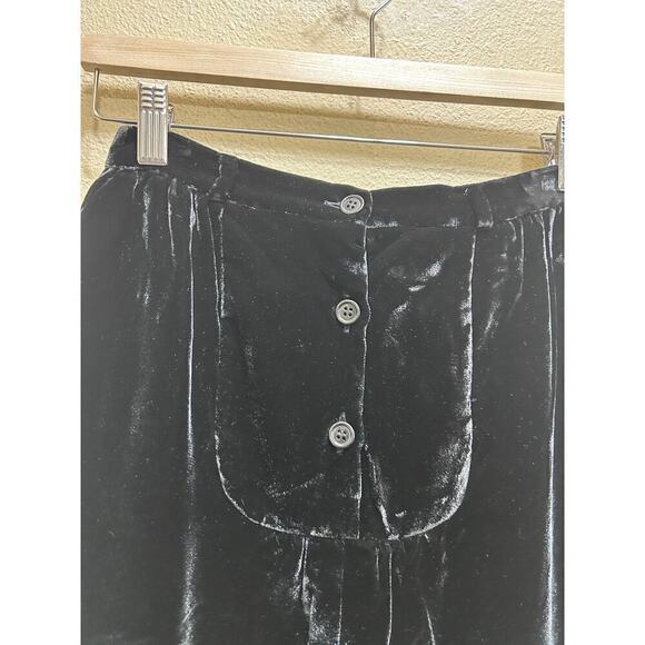 VTG Valentino Miss V Skirt 42 Velvety Black Straight Career Office Siren Modest - Picture 3 of 7